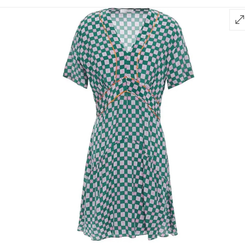 Sandro Dalli Gathered Printed Silk Crepe De Chine Mini Dress